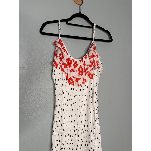 Rixo for Target polka dot sleeveless ruffle maxi slip dress - Picture 8 of 10
